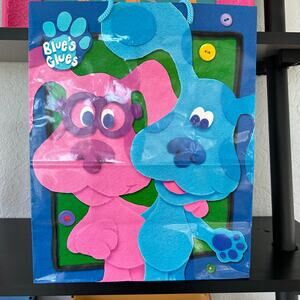 Y2K Blues Clues Birthday Gift Bag Magenta Periwinkle Nostalgia Thinking Chair
